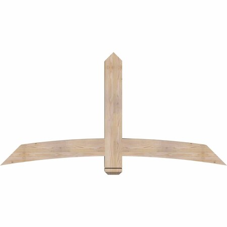 Ekena Millwork Bellingham Smooth Timber Gable Bracket, Douglas Fir, 72"W x 36"H x 5 1/2"D x 5 1/2"F, 12/12 Pitch GBW072X36X0606BEL00SDF
